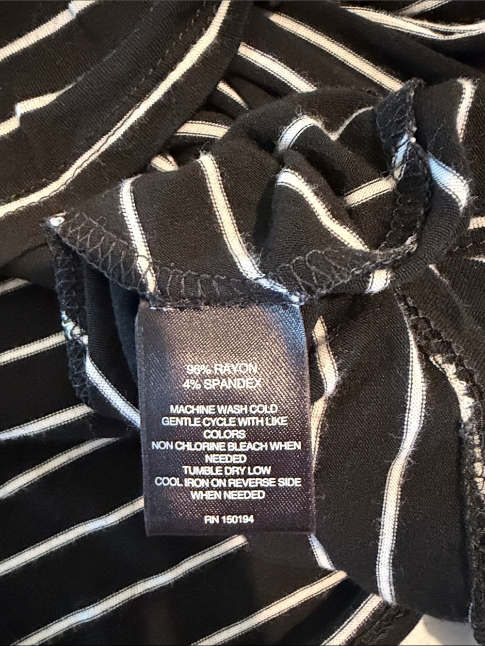 SIGNATURE STUDIO Black & White Striped Dress size medium - Picture 5 of 6